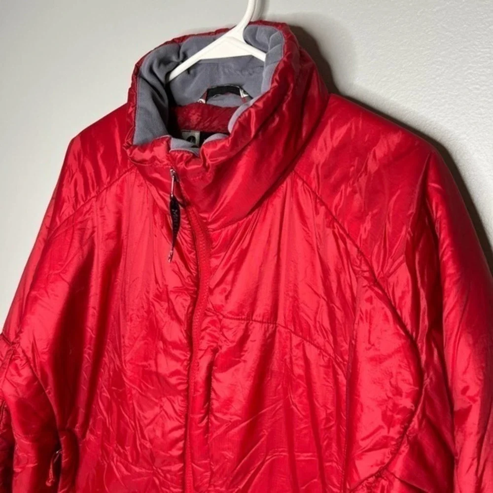 Marmot men's red full zip winter jacket coat interior exterior zippers sz large
